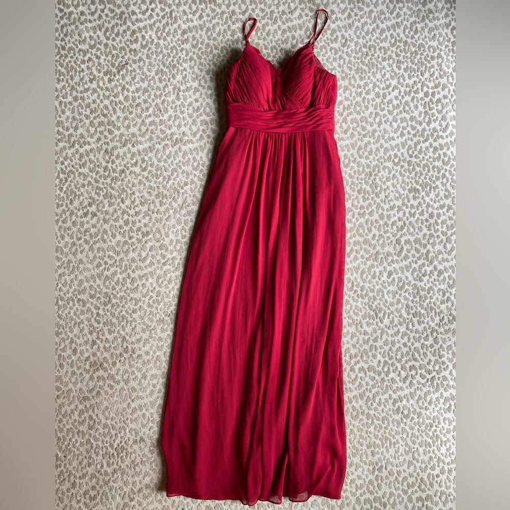 Azazie Fuchsia Spaghetti-Strap Maxi Dress
